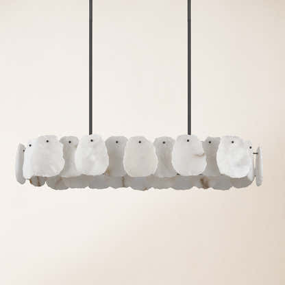 Moira Alabaster Oval Chandelier 43"W