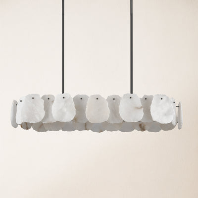 Moira Alabaster Oval Chandelier 43"W