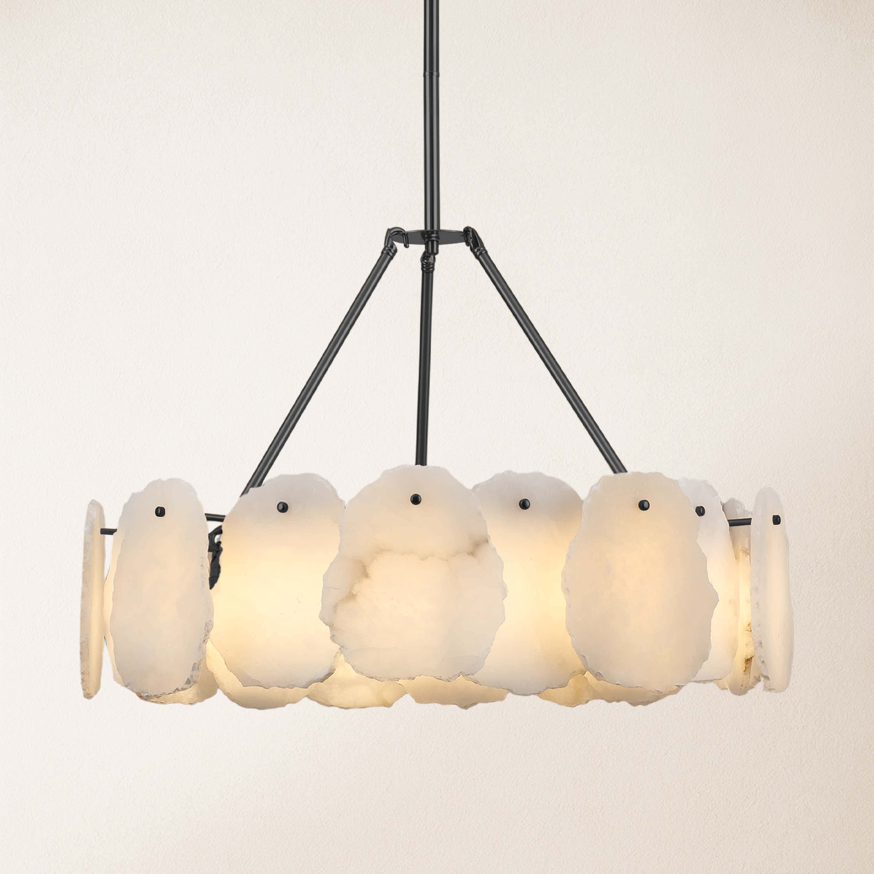 Moira Alabaster Round Chandelier 24"D