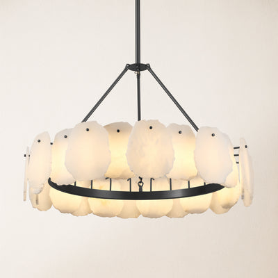 Moira Alabaster Round Chandelier 32"D