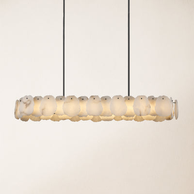 Moira Alabaster Oval Chandelier 58"W