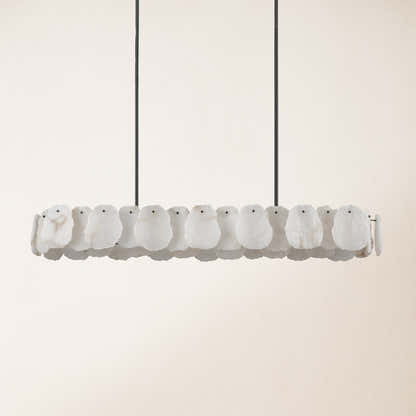 Moira Alabaster Oval Chandelier 58"W