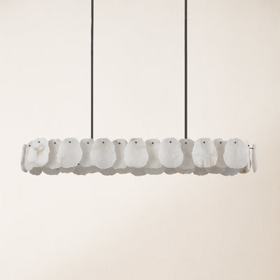 Moira Alabaster Oval Chandelier 58"W