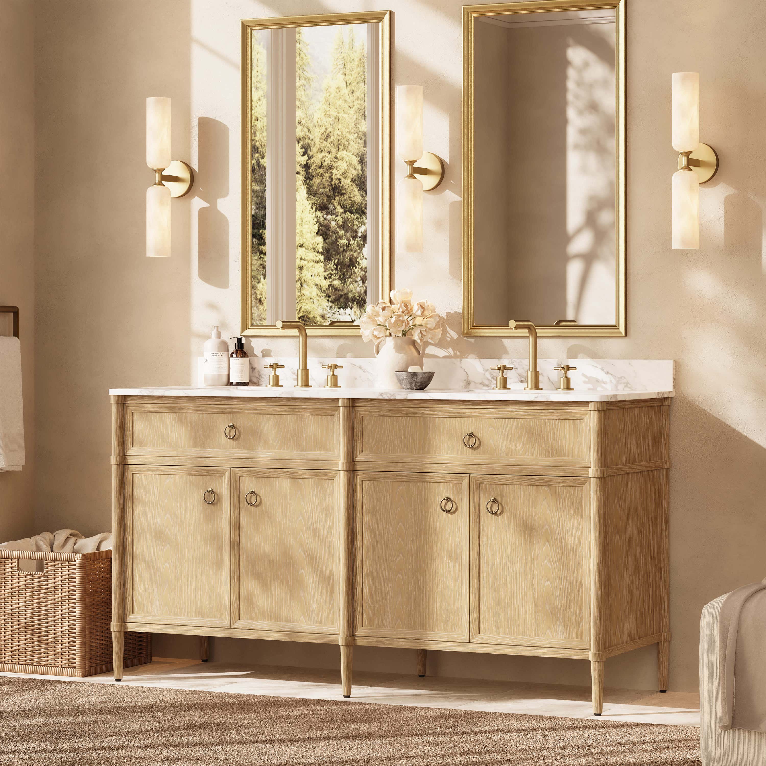 Maison Double Bathroom Vanity 63"W