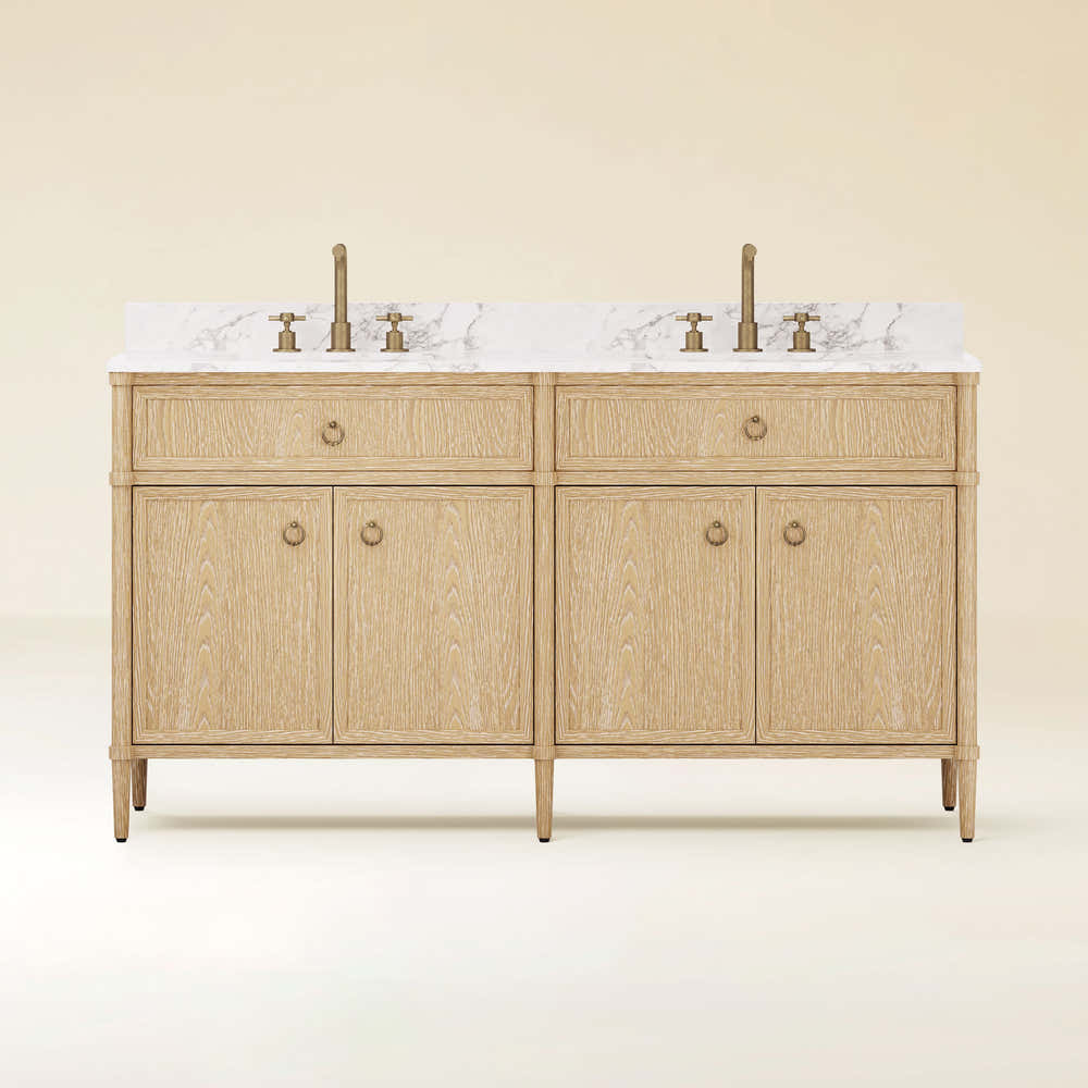 Maison Double Bathroom Vanity 63"W