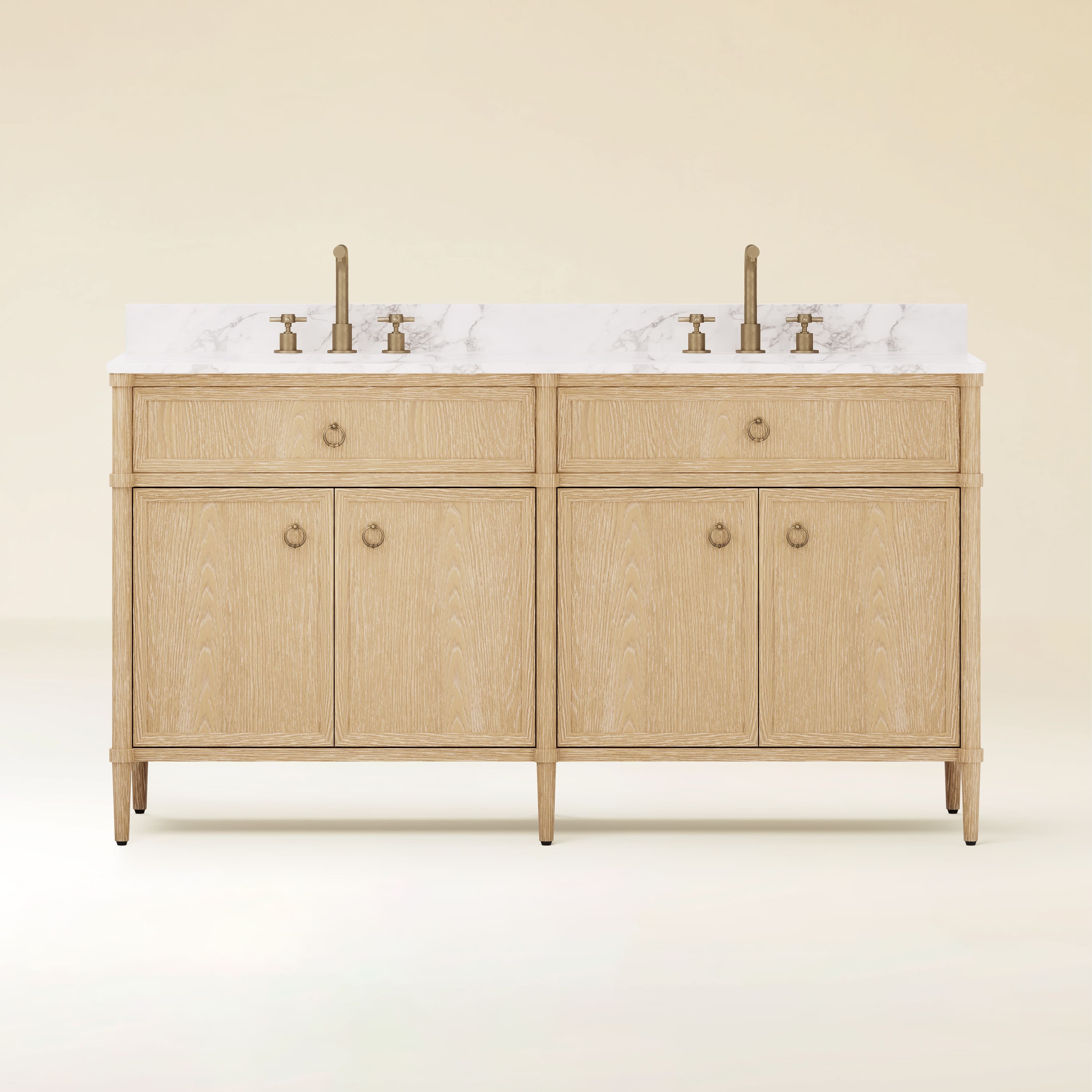 Maison Double Bathroom Vanity 63"W