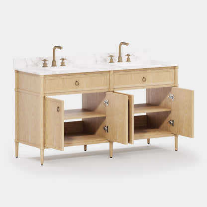 Maison Double Bathroom Vanity 63"W