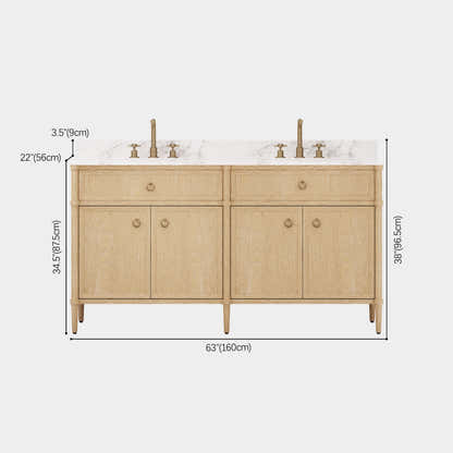 Maison Double Bathroom Vanity 63"W