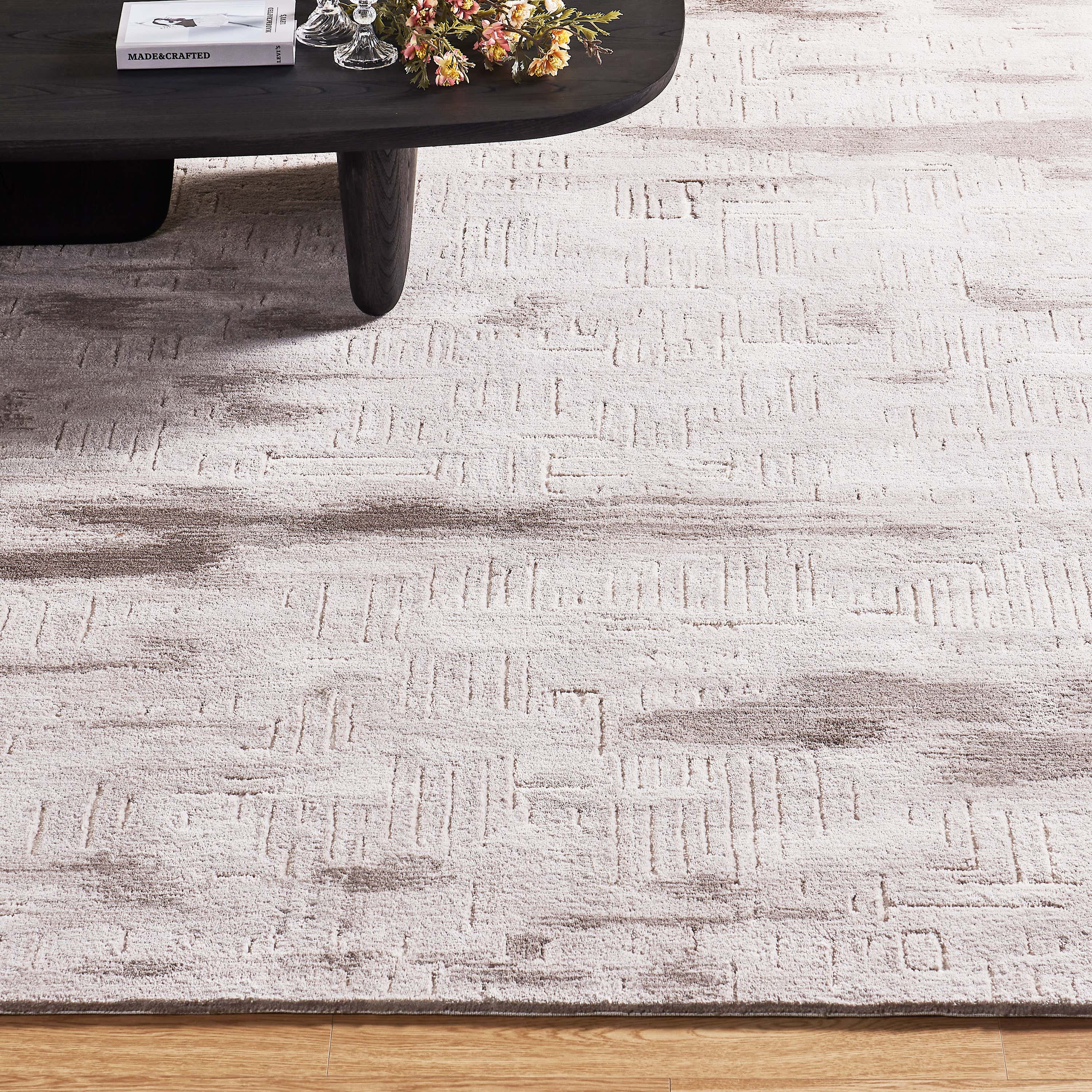 Marlow Etched Wool-Blend Rug