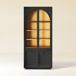 Aurae Arched Bookcase with Cabinet 80