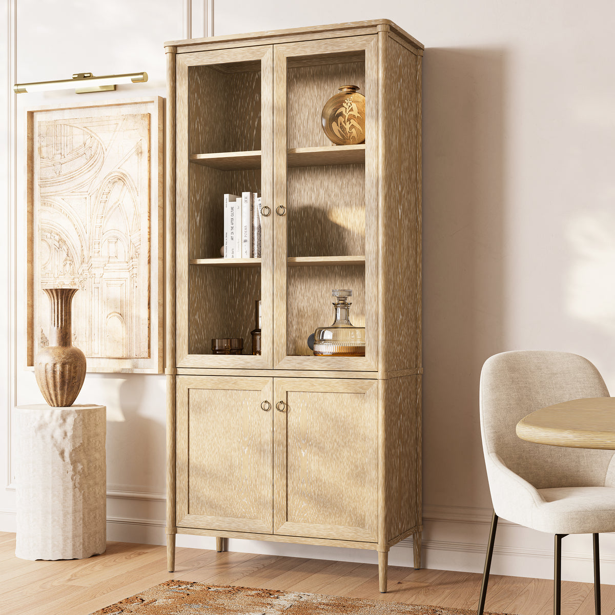 Maison Bookcase with Cabinet 36"W