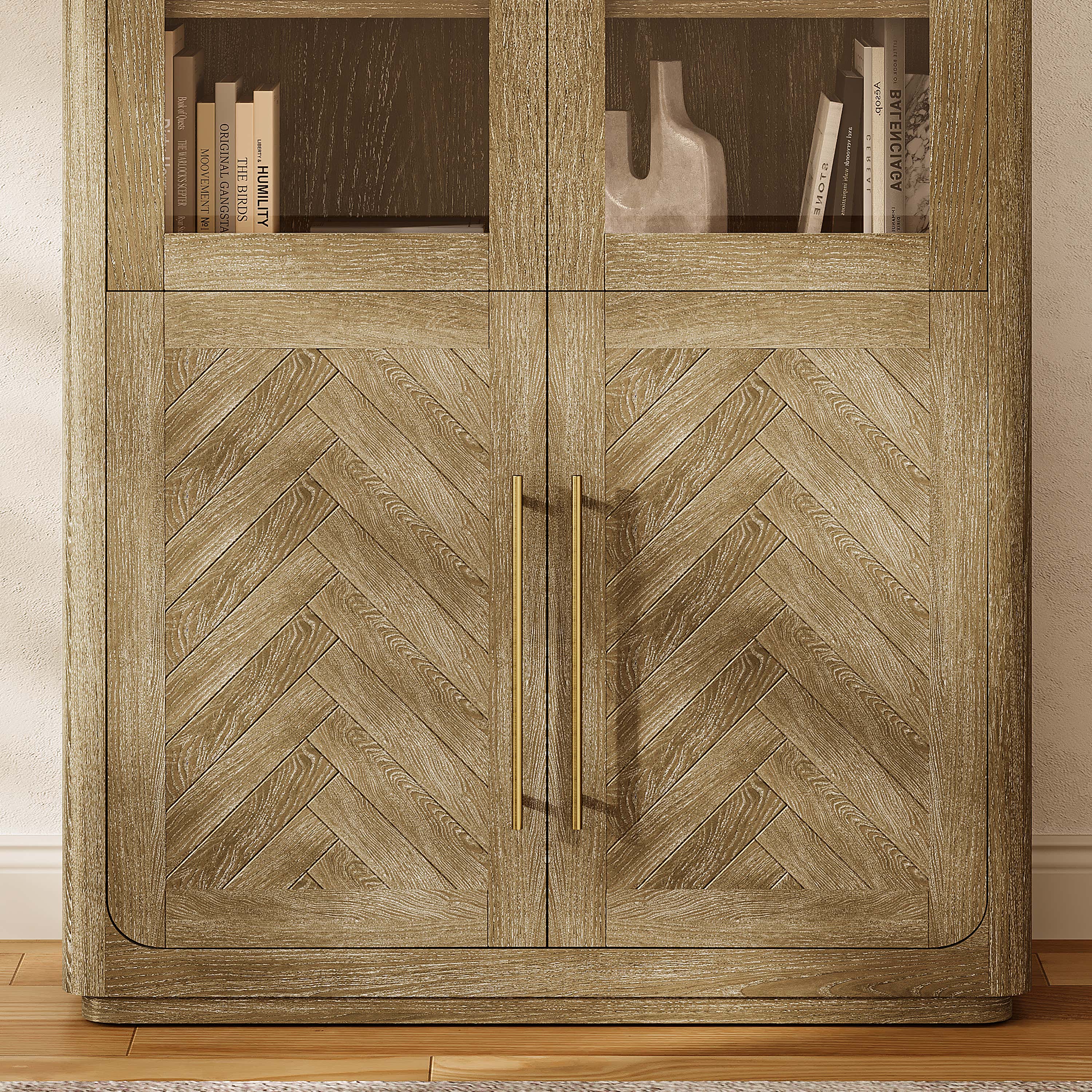 Marlowe Chevron Bookcase 40"W