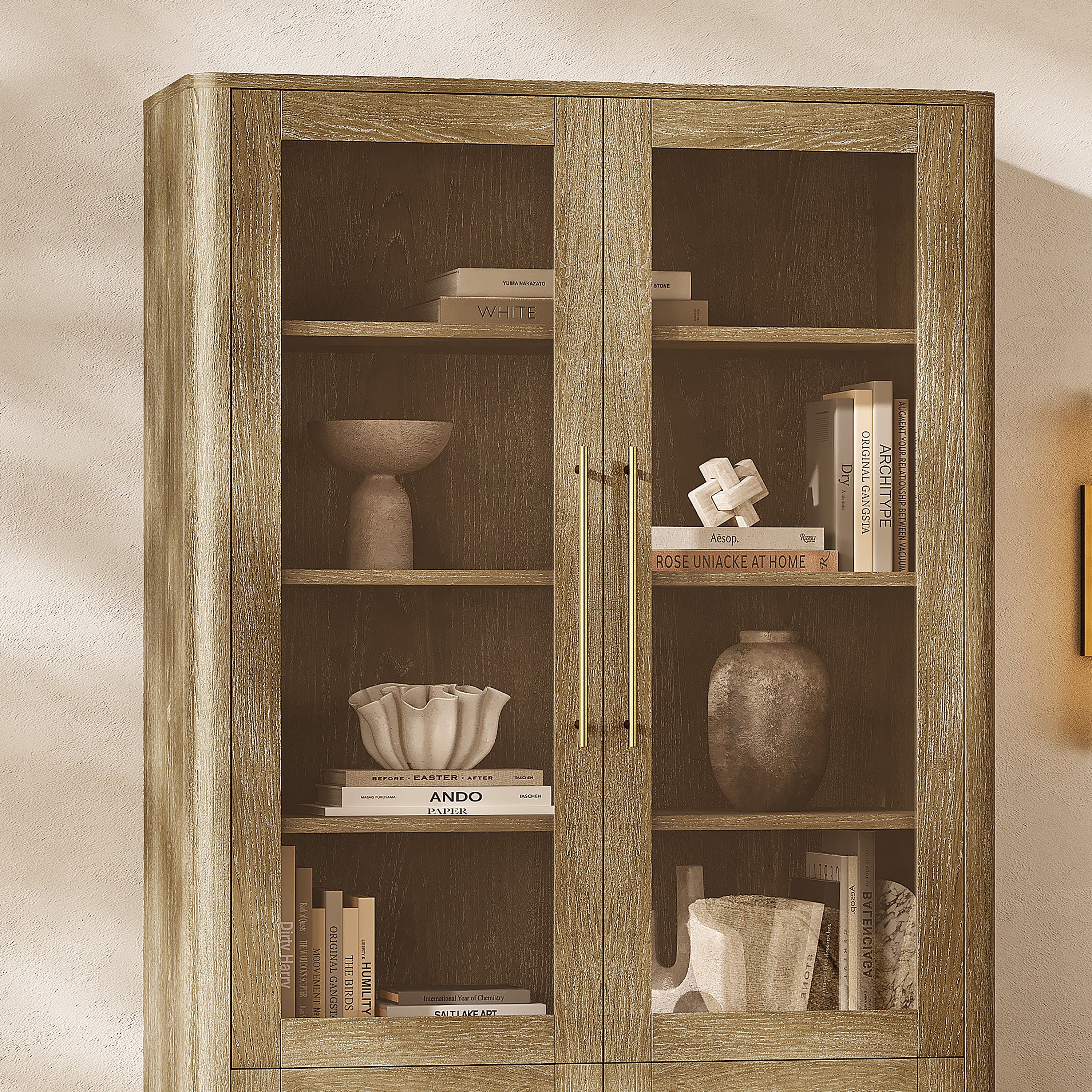 Marlowe Chevron Bookcase 40"W