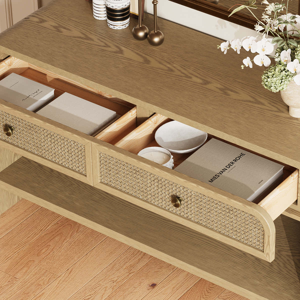 Vellore Console Table with Drawers