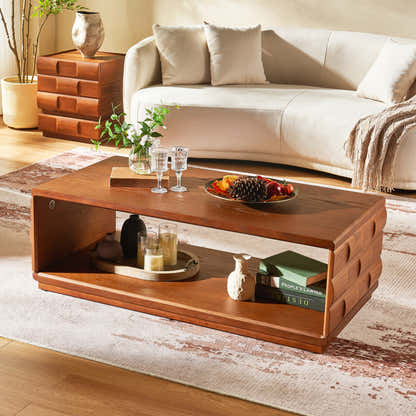 Terra Cube Emboss Coffee Table 46”