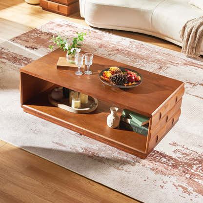 Terra Cube Emboss Coffee Table 46”