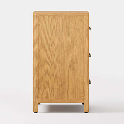 Arden Cane 32" Oak 3-Drawer Chest