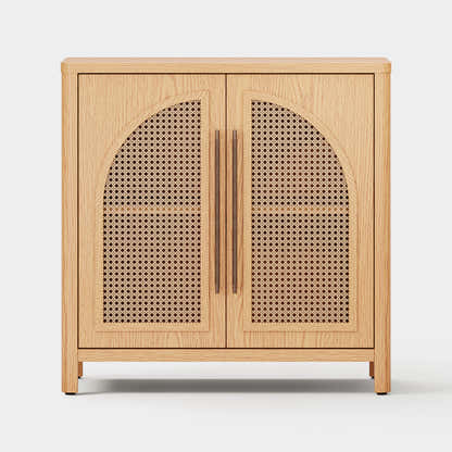 Arden Cane 94.5″ Oak Modular Media Console(Set of 3)