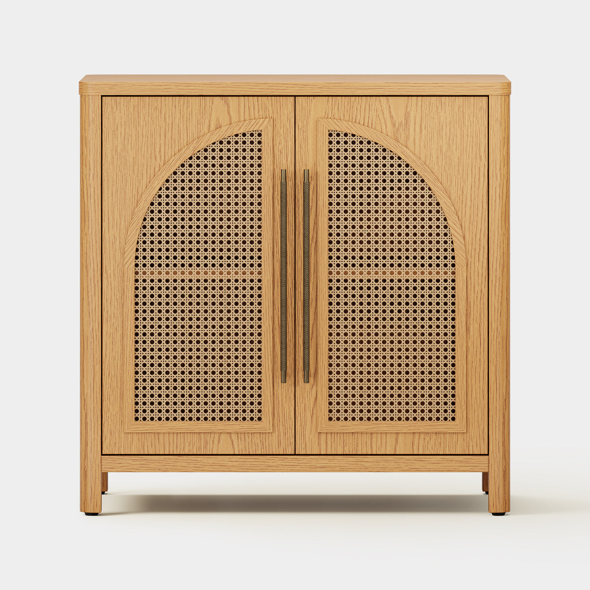 Arden Cane 94.5″ Oak Modular Media Console(Set of 3)