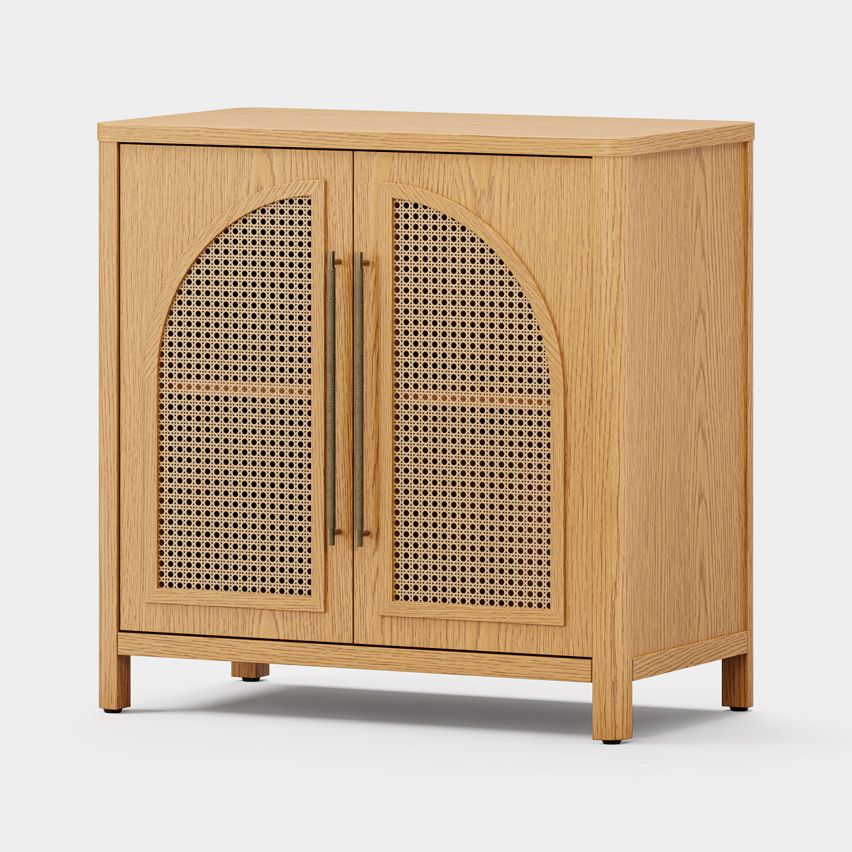 Arden Cane 94.5″ Oak Modular Media Console(Set of 3)