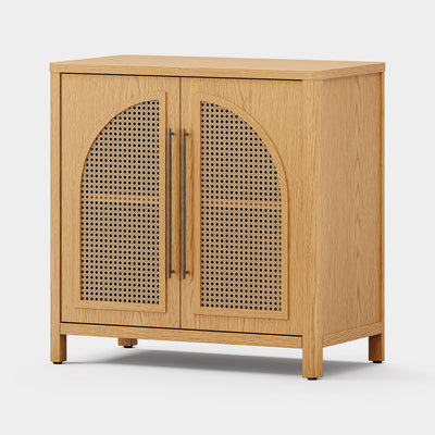 Arden Cane 94.5″ Oak Modular Media Console(Set of 3)