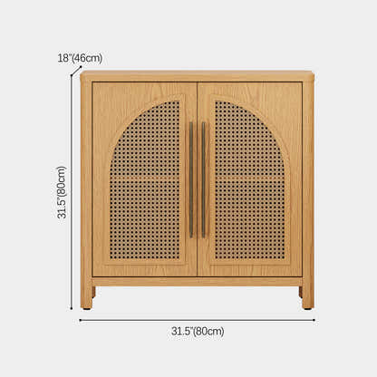 Arden Cane 94.5″ Oak Modular Media Console(Set of 3)