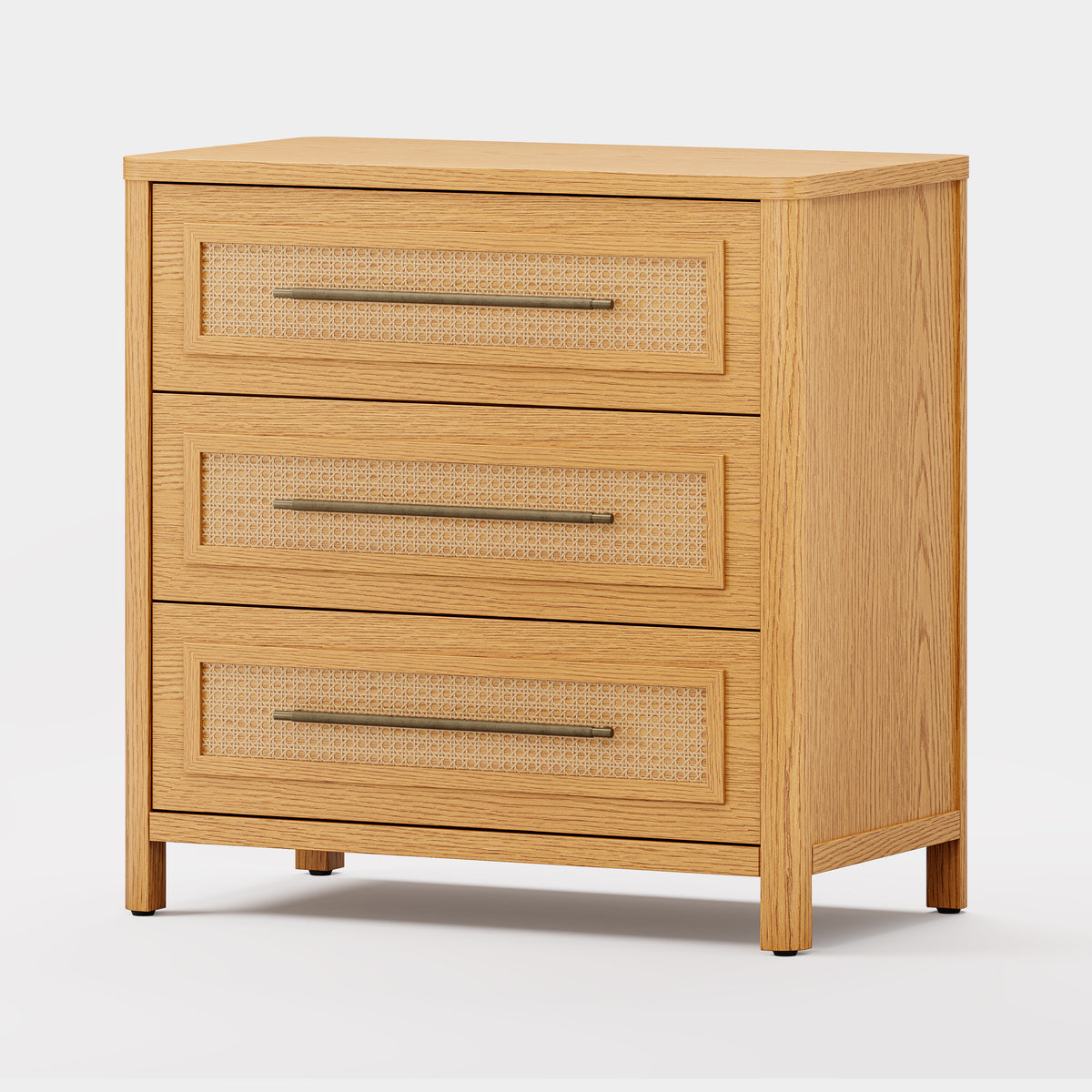 Arden Cane 94.5″ Oak Modular Media Console(Set of 3)