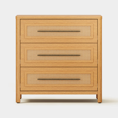 Arden Cane 94.5″ Oak Modular Media Console(Set of 3)