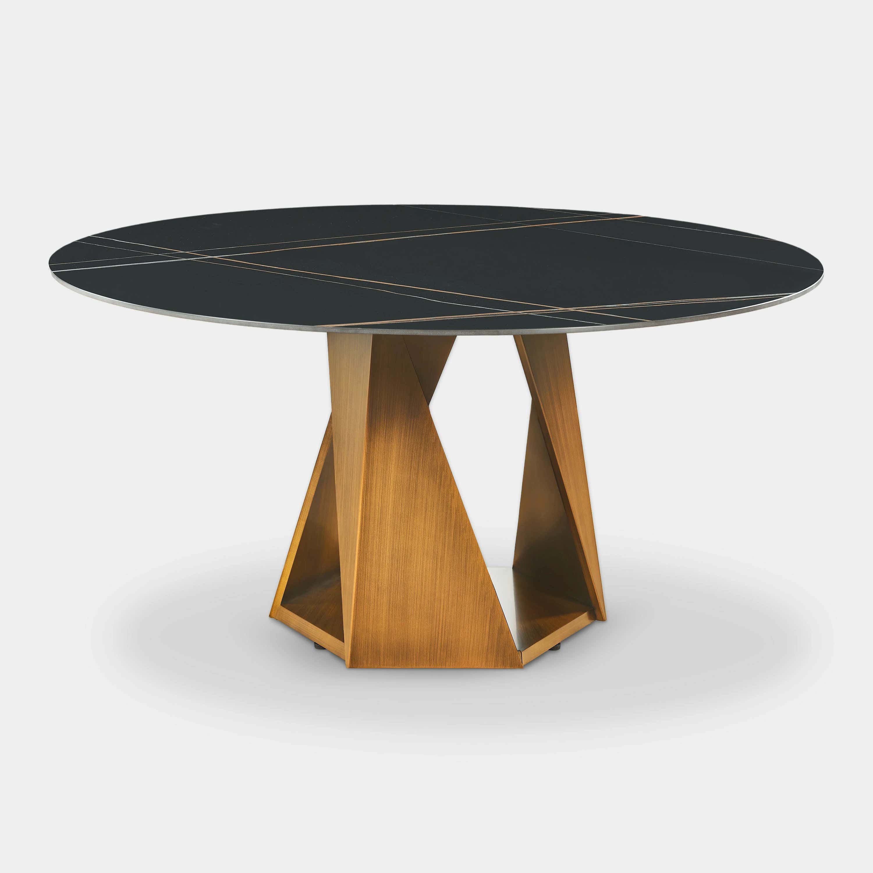 Aurelia Sintered Stone Round Dining Table 59"