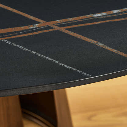 Lyra Sintered Stone Round Dining Table 59"