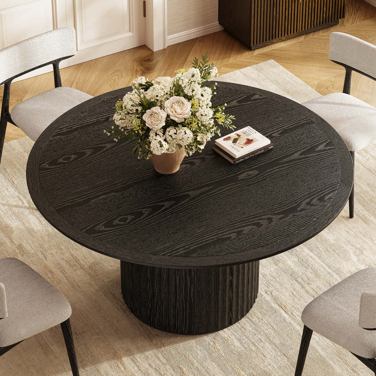 Aurelius Fluted Round Dining Table