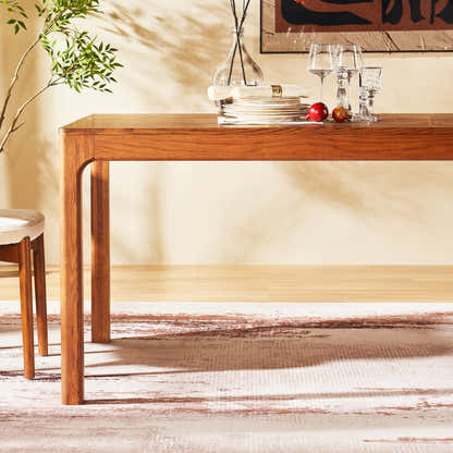 Solaris Rectangular Oak Dining Table 84"