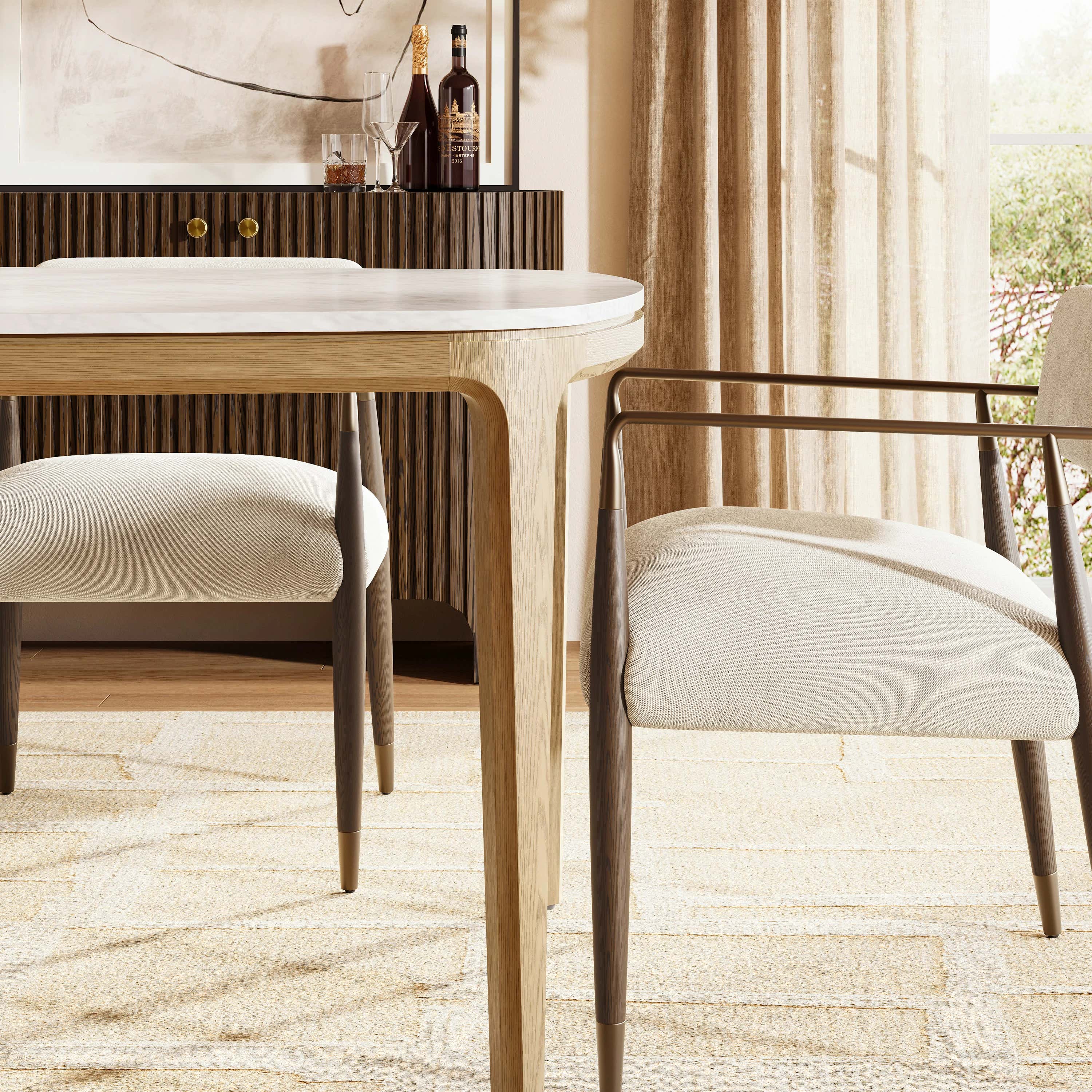 Aris Marble Dining Table 84"