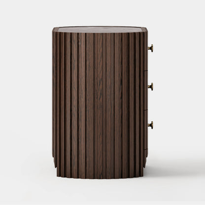 Sinclair Fluted Stone Nightstand