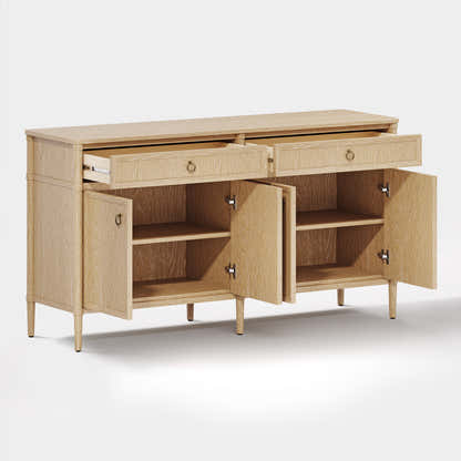 Maison Oak Finish 4-Door 2-Drawer Sideboard