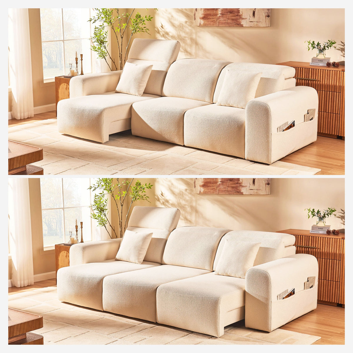 Elara Arched 110" Modular Electric Recliner Sofa