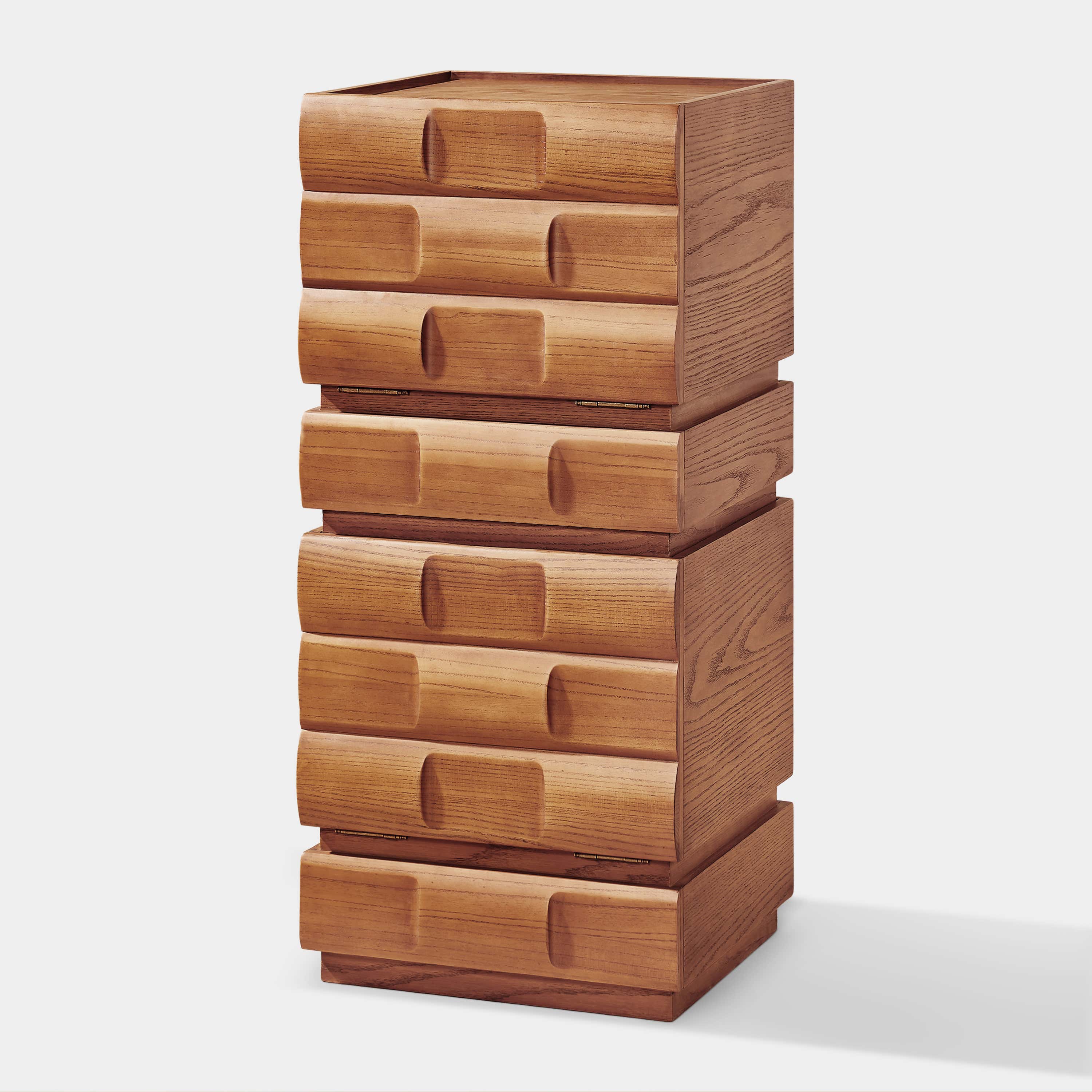 Terra Cube Emboss Cabinet(set of 2)