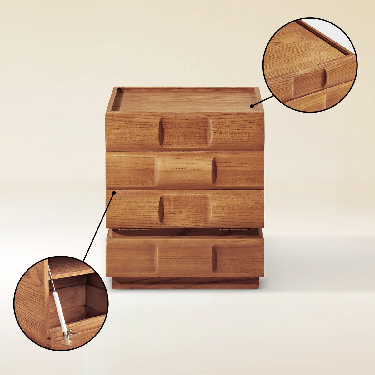 Terra Cube Emboss Nightstand 18”