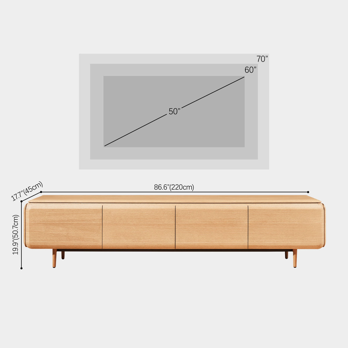 Dolmen Media Console 86"