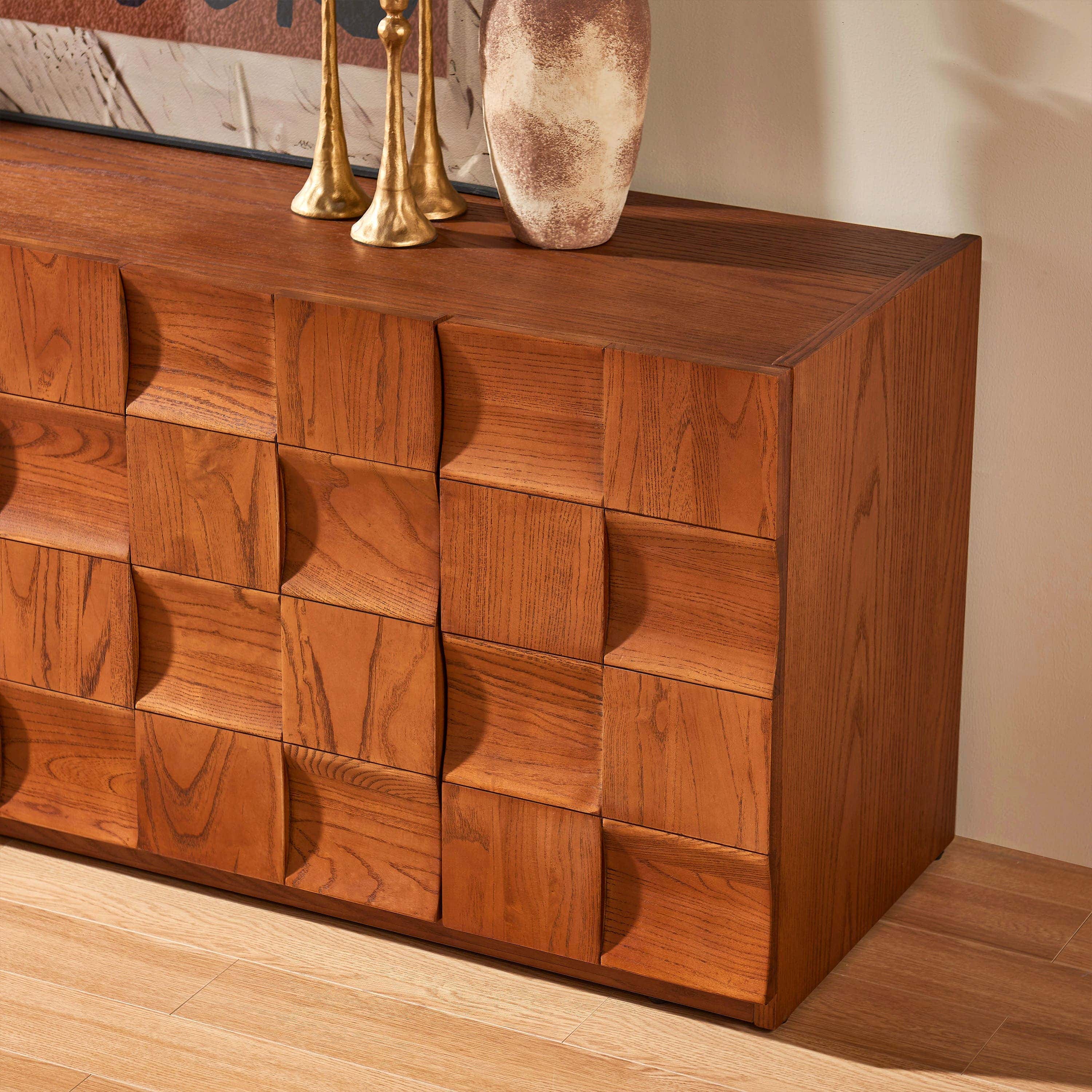 Terra Cube Emboss  Media Console 71”