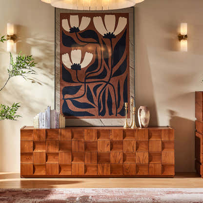 Terra Cube Emboss  Media Console 71”