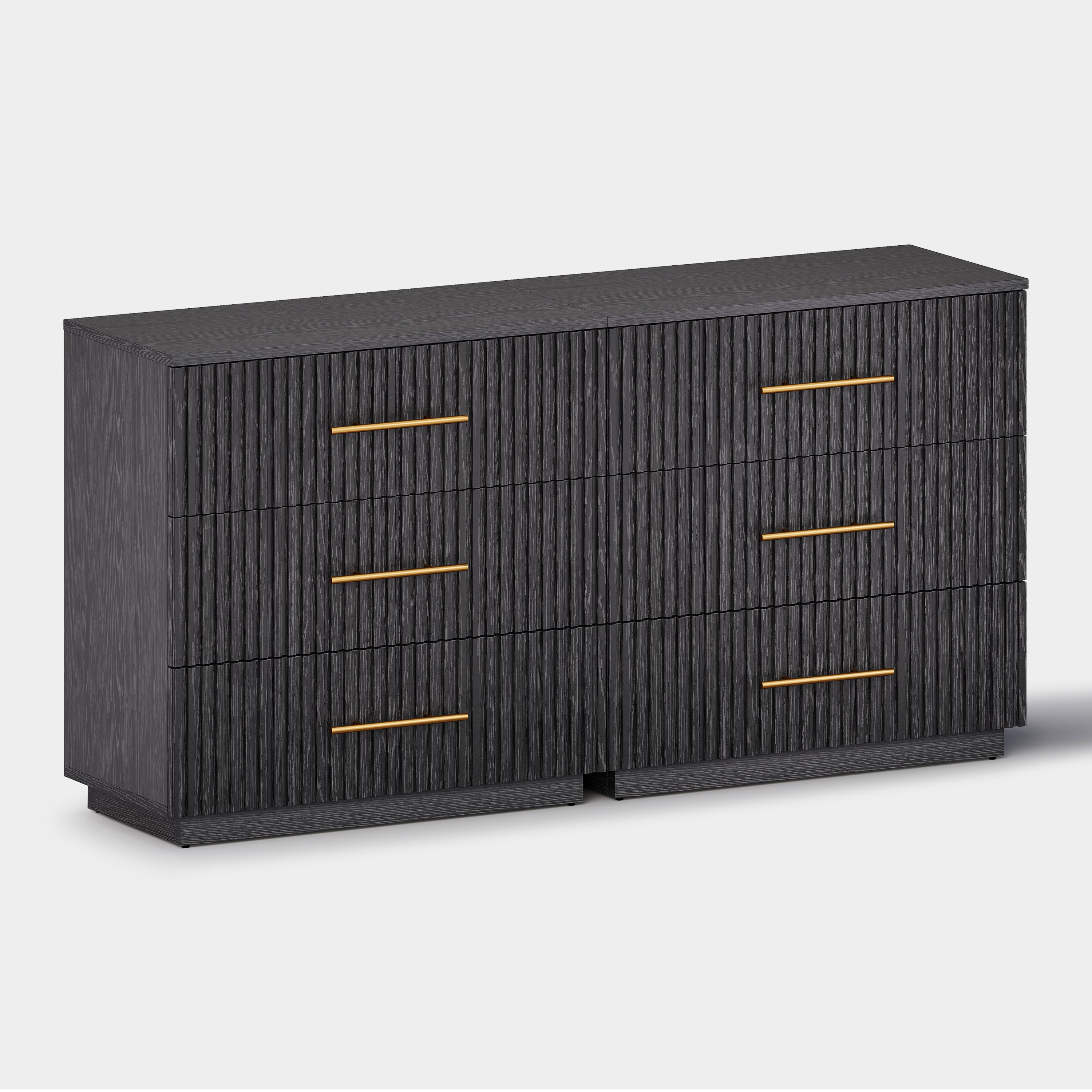 Holt 63“ Oak 6-Drawer Chest(Set of 2)