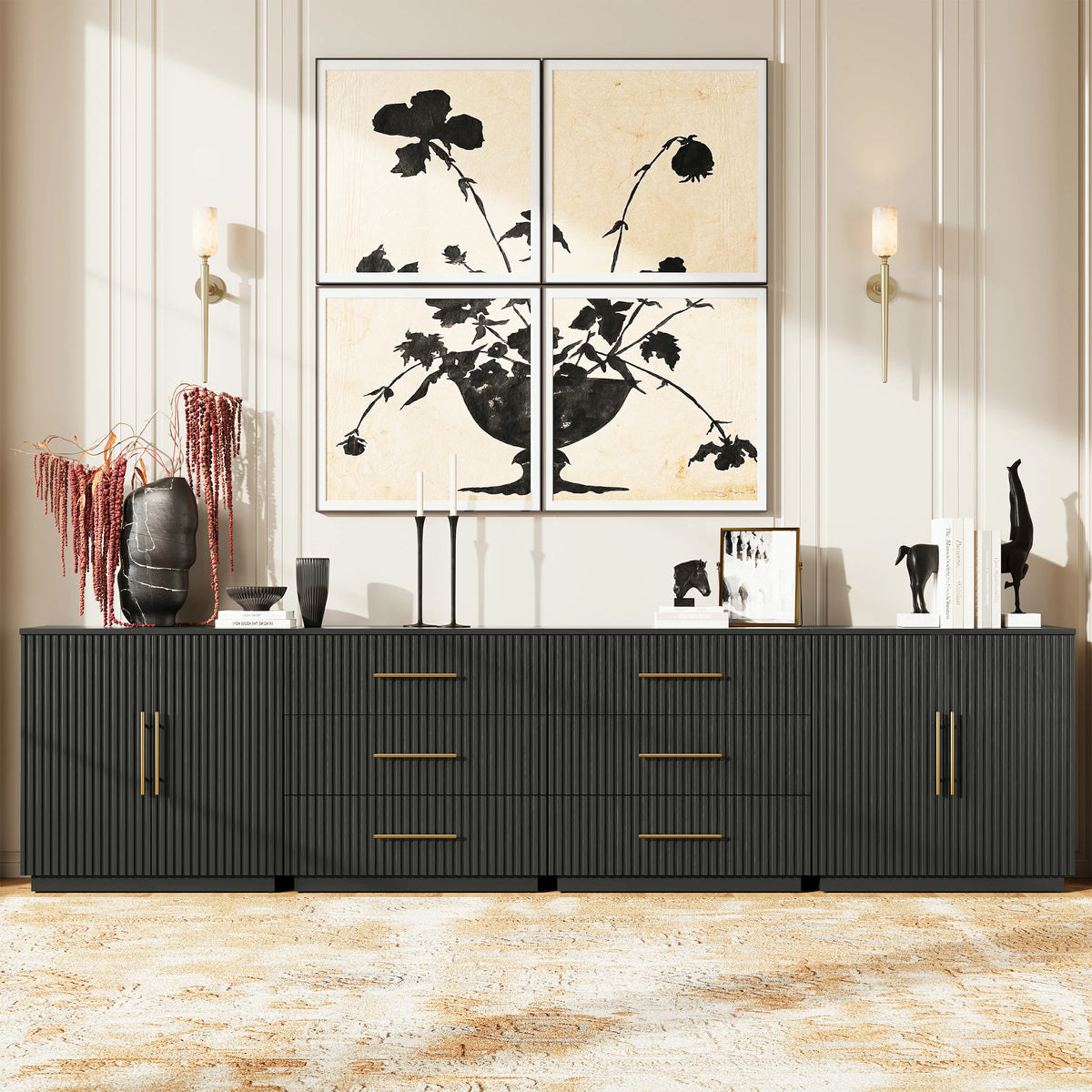 Holt Oak Modular Media Console (Set of 4)