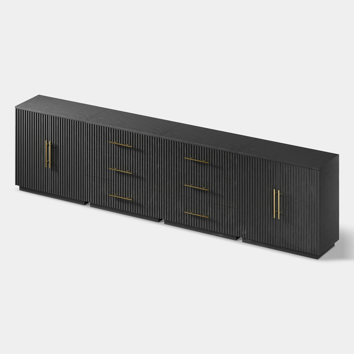 Holt Oak Modular Media Console (Set of 4)