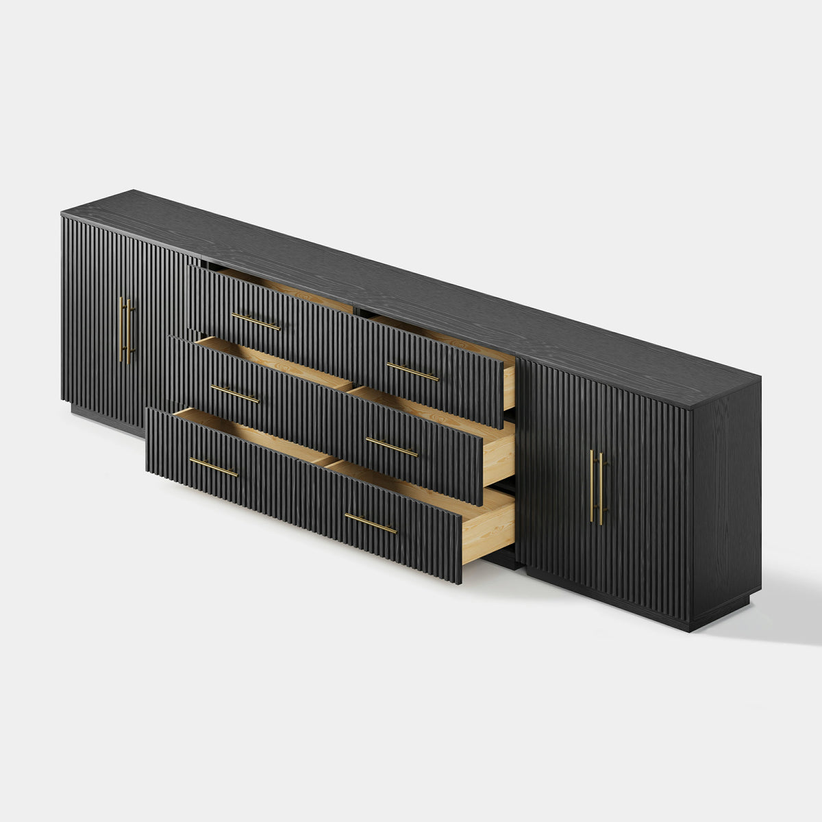 Holt Oak Modular Media Console (Set of 4)