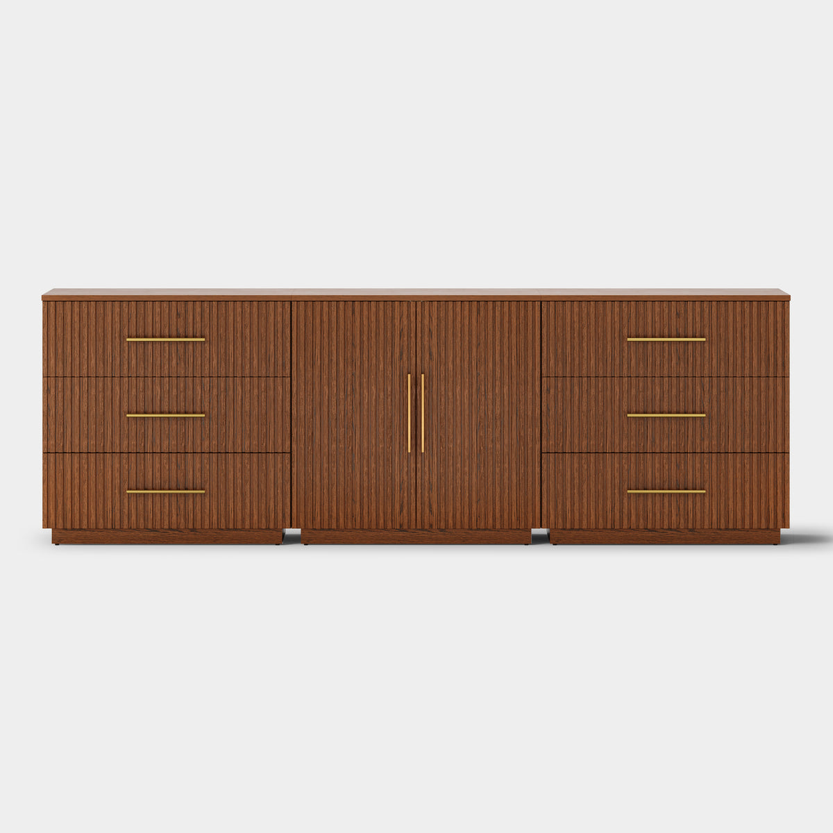 Holt Oak Modular Media Console (Set of 3)