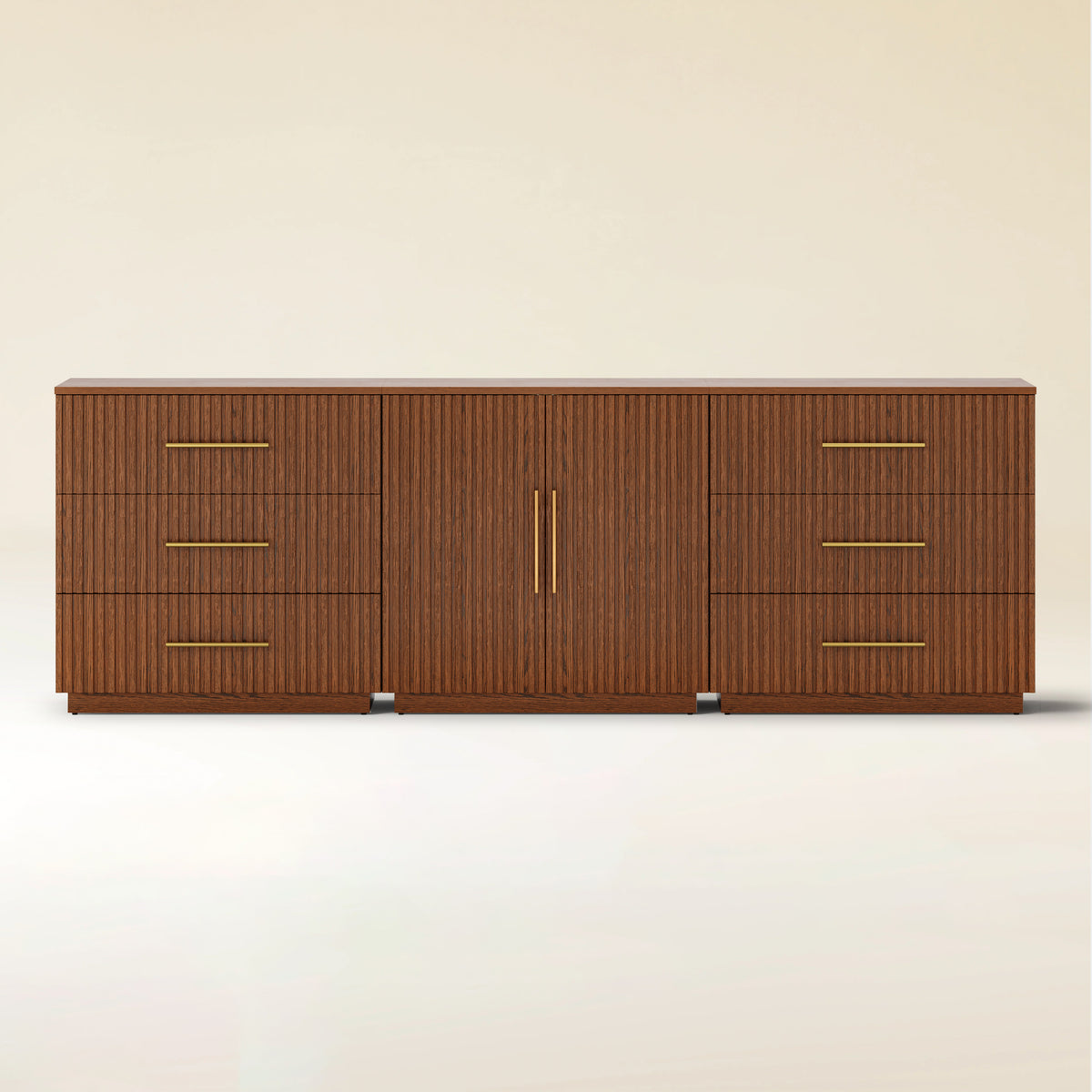 Holt Oak Modular Media Console (Set of 3)