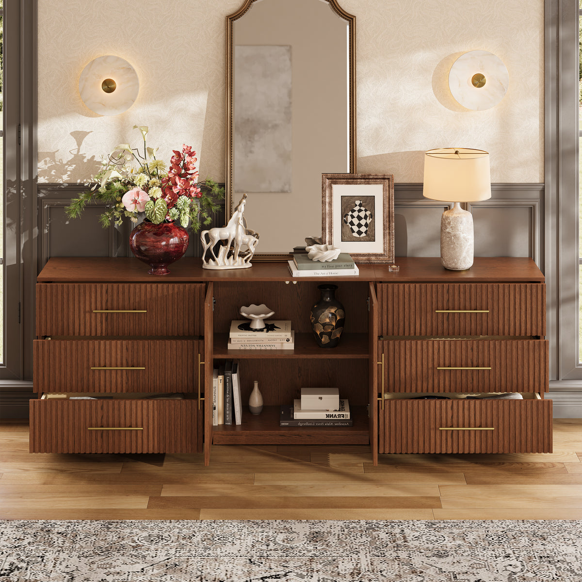 Holt Oak Modular Media Console (Set of 3)