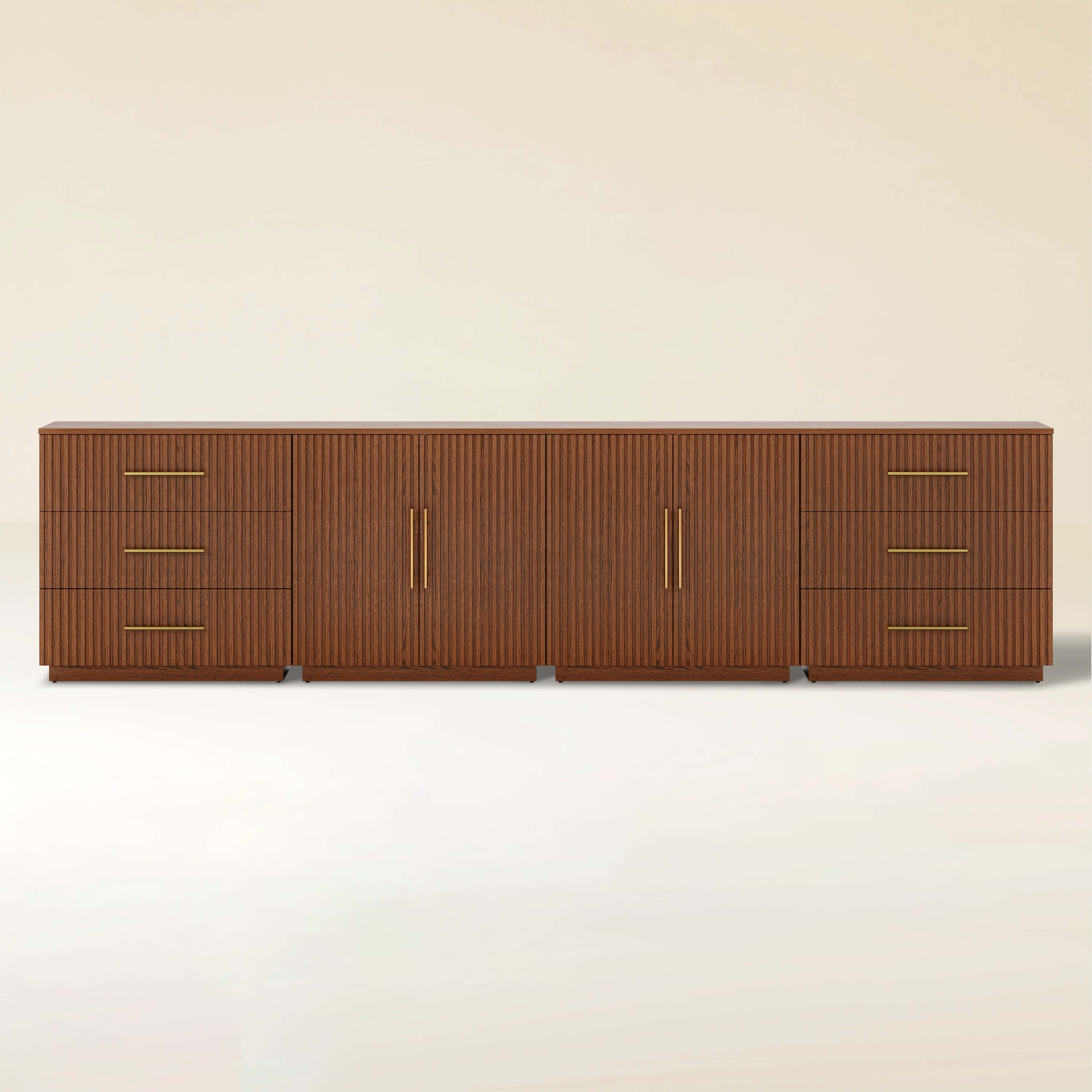 Holt Oak Modular Media Console (Set of 4)