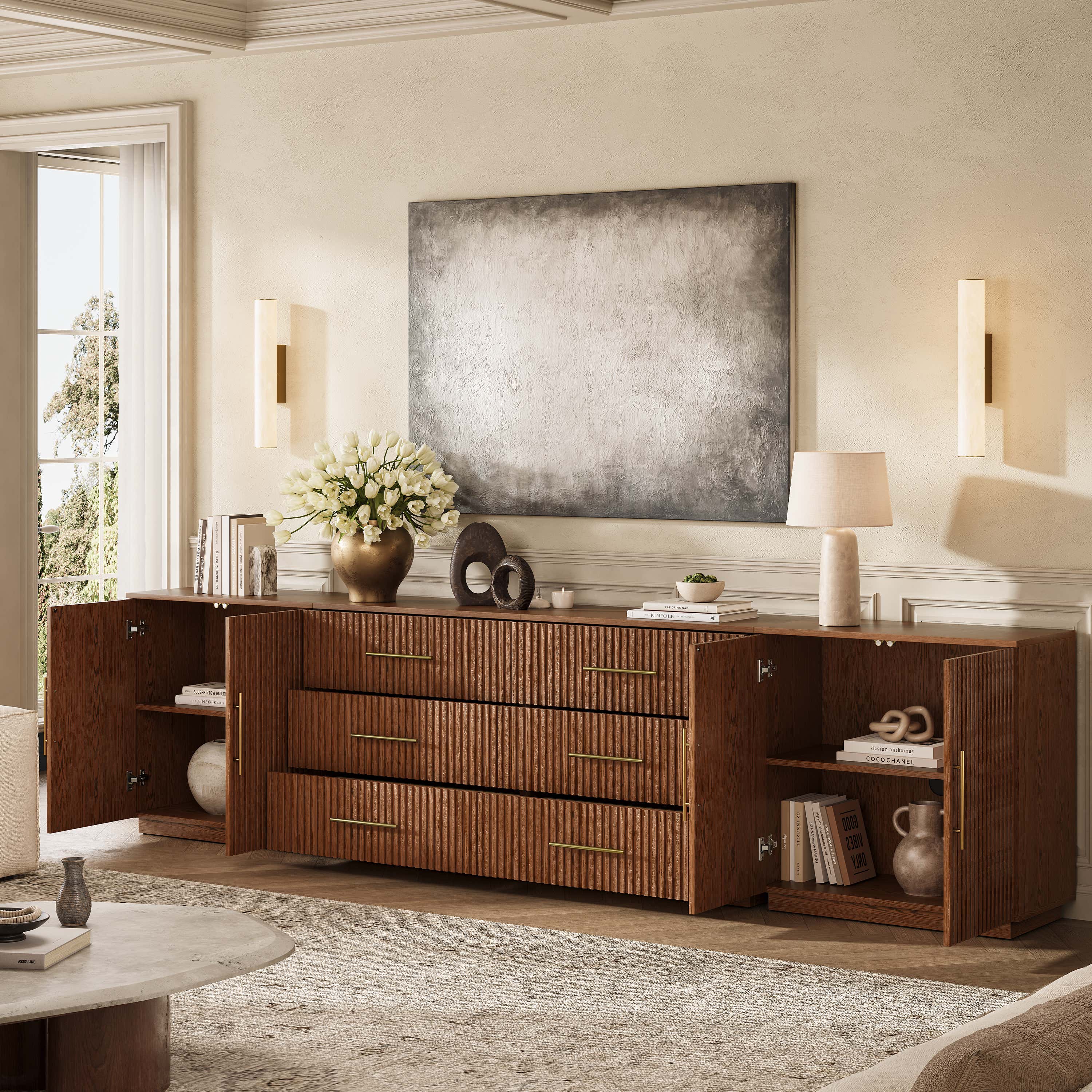 Holt Oak Modular Media Console (Set of 4)